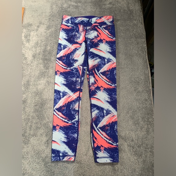 Ivivva Blue and Pink Abstract Leggings 12 - Picture 1 of 8